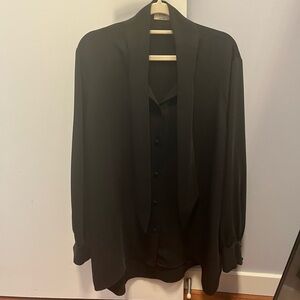 Wilfred Black Lightweight Dress Shirt